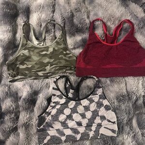 Victoria's Secret Camouflage, Burgundy, and Black-White Tops